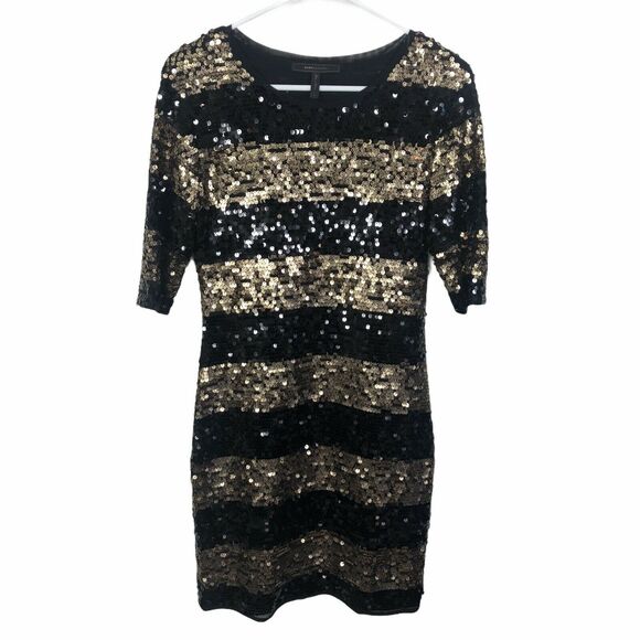 BCBGMAXAZRIA Marta Allover Sequin Sheath Dress M - Picture 2 of 9